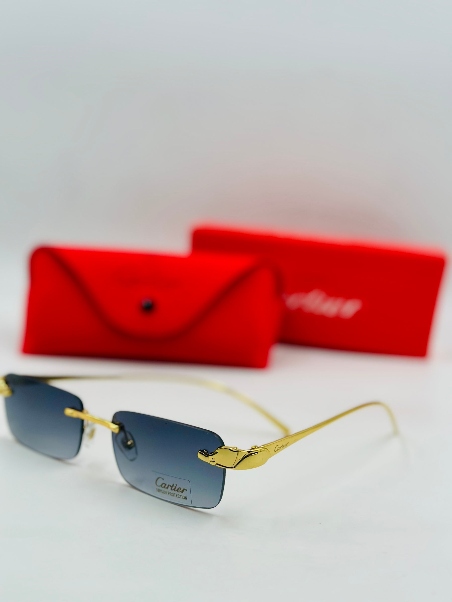 Cartier rimless luxury sunglasses