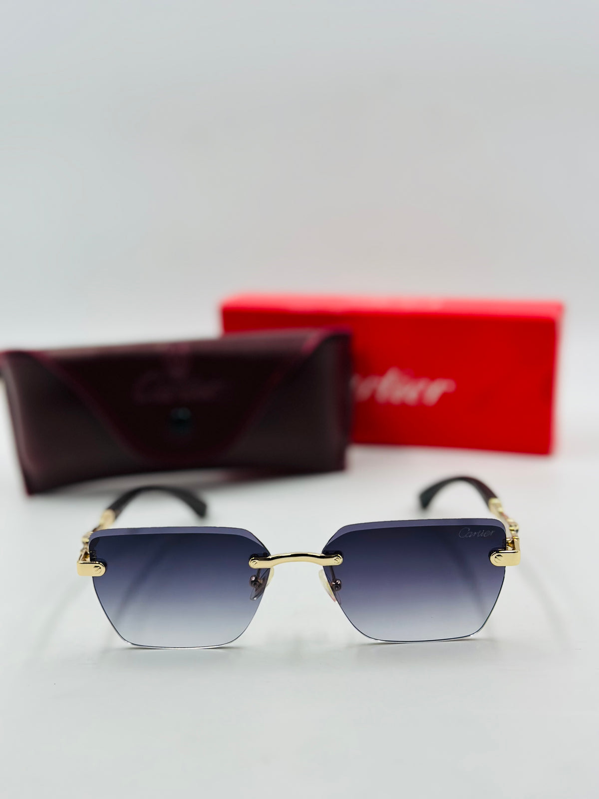 Cartier Rimless Luxury Sunglasses