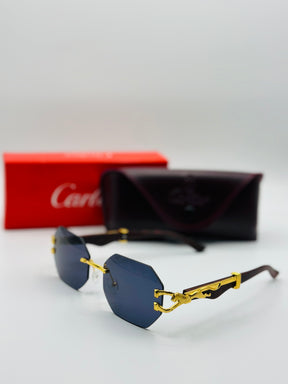 Top Trendy Cheetah 🐆 Cartier Rimless Luxury Sunglasses 🕶️