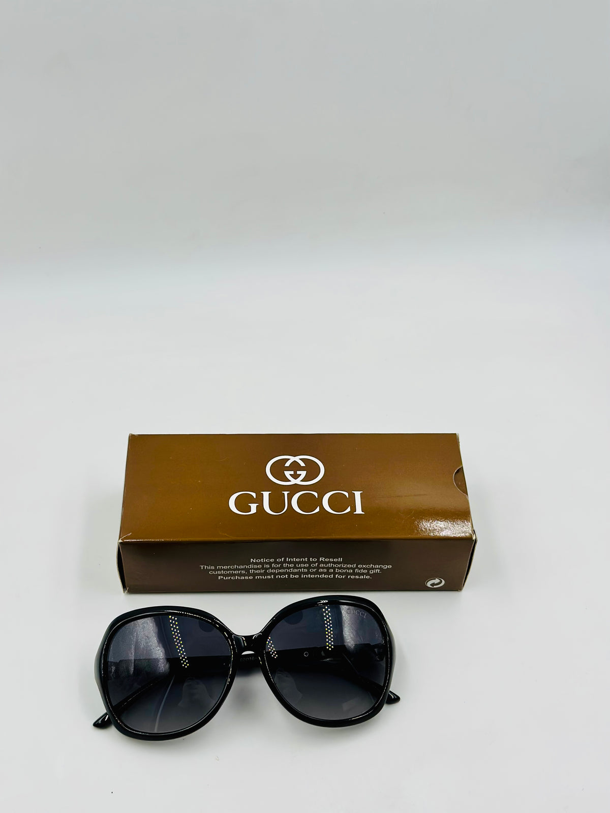 Gucci Black Oversized Square - Sunglasses