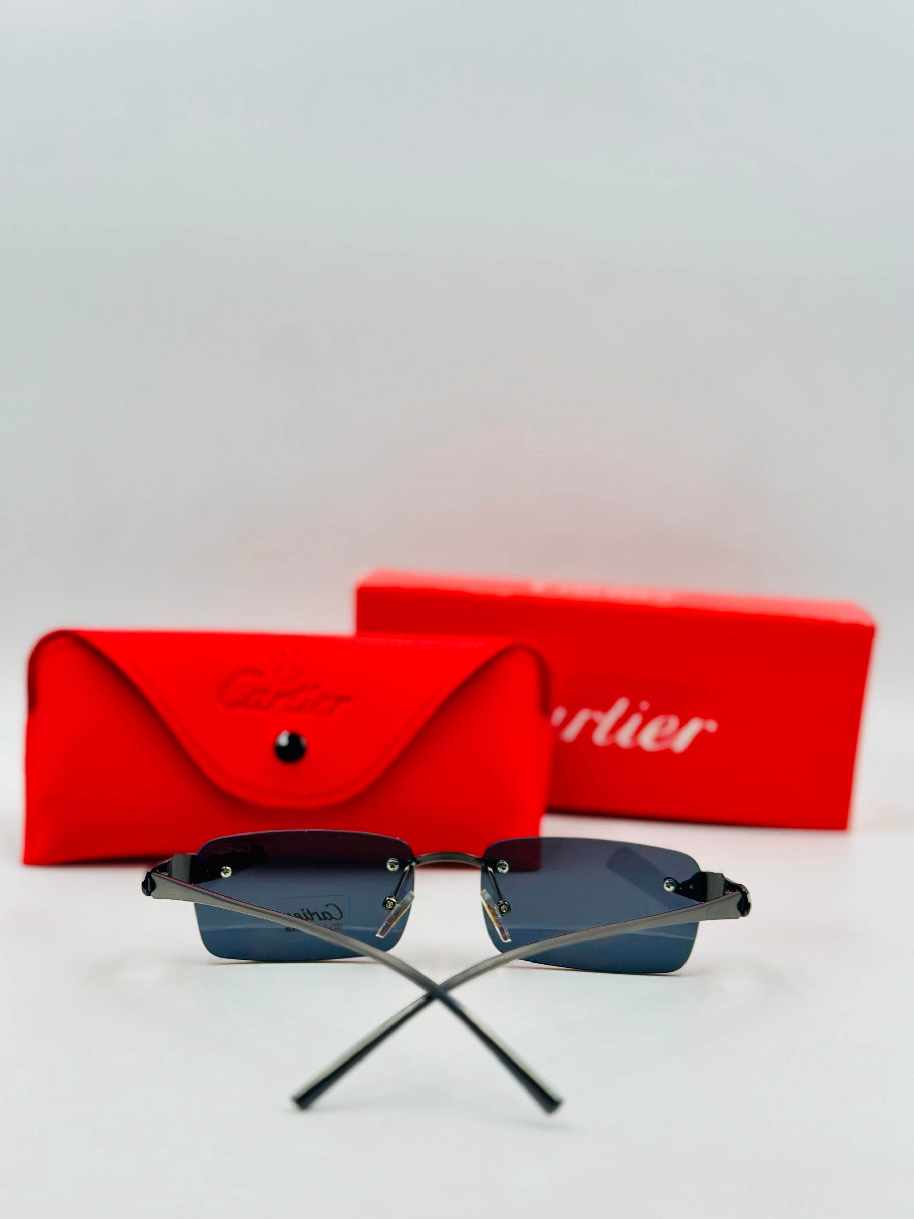 Cartier rimless luxury sunglasses