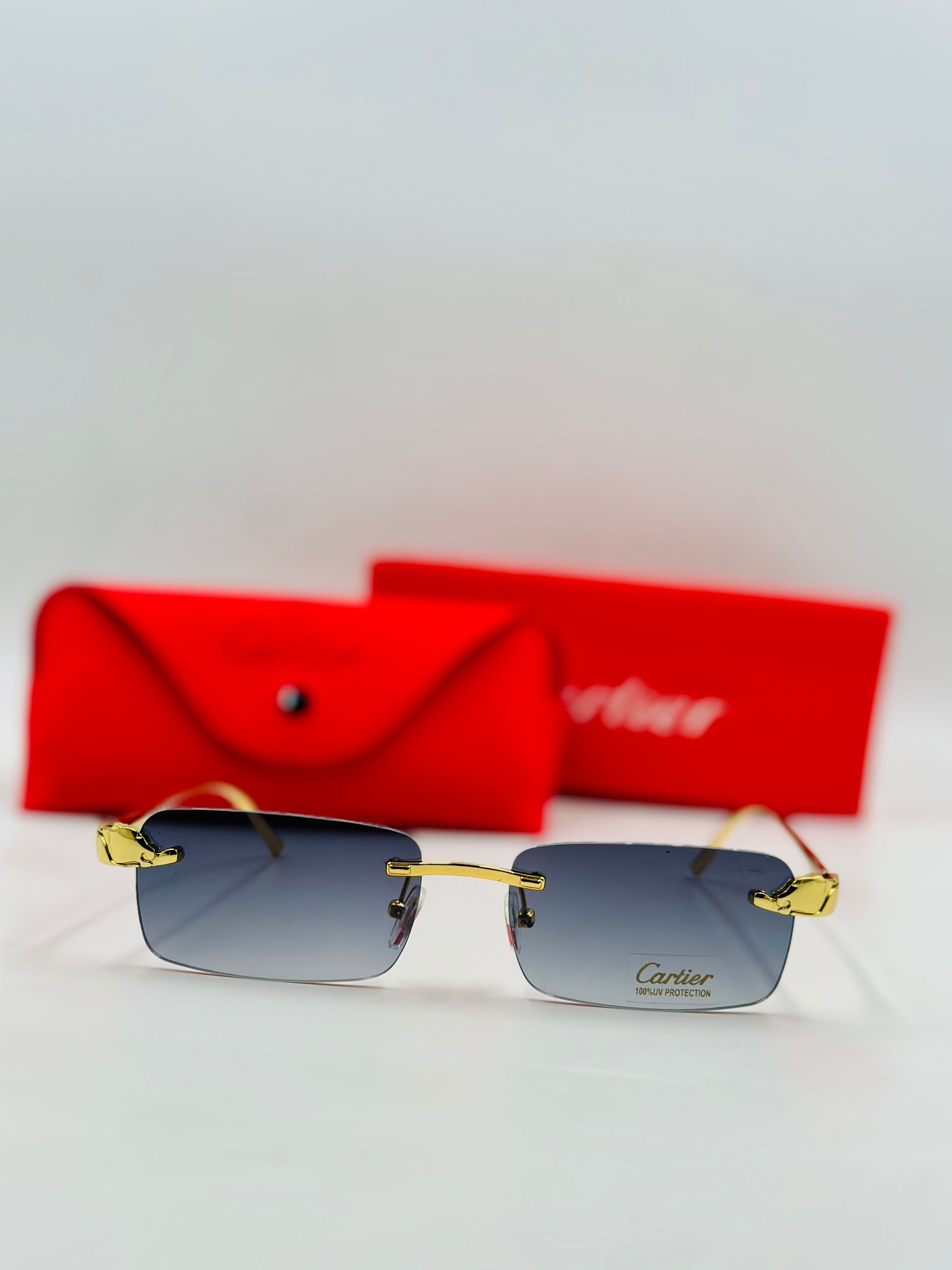 Cartier rimless luxury sunglasses