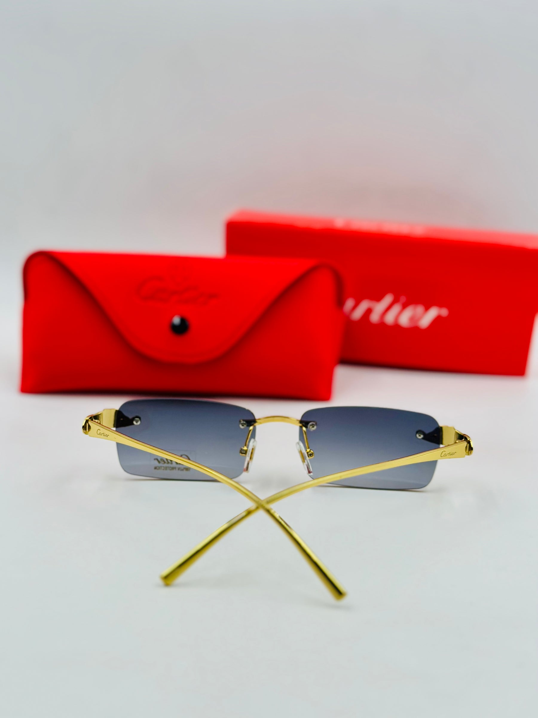 Cartier rimless luxury sunglasses