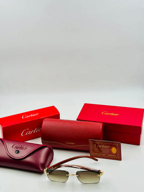 Cartier rimless luxury sunglasses