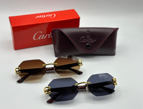 Top Trendy Cheetah 🐆 Cartier Rimless Luxury Sunglasses 🕶️